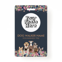 Honden Schattige Bloemen Waterverf Foto