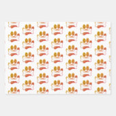 Honden schilderen, afdrukken en bonnen met textiel inpakpapier vel (Voorkant 2)