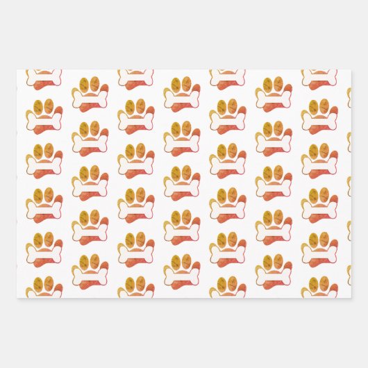 Honden schilderen, afdrukken en bonnen met textiel inpakpapier vel (Voorkant)