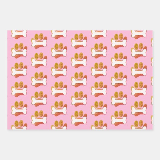 Honden schilderen, afdrukken en bonnen met textiel inpakpapier vel (Voorkant 2)