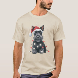 Honden Scottie Schotse Terrier Kerst Hond Moeder  T-shirt