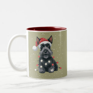 Honden Scottie Schotse Terrier Kerst Hond Moeder Tweekleurige Koffiemok