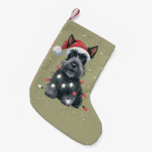 Honden Scottie Schotse Terriër Kersthond Mam Kleine Kerstsok (Voorkant (Hangend))