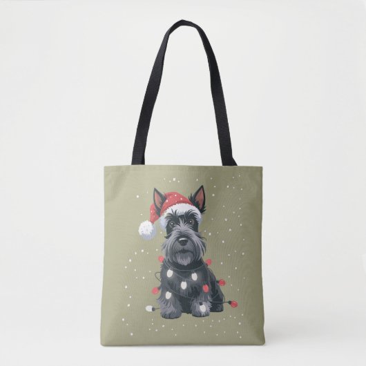 Honden Scottie Schotse Terriër Kersthond Mam Tote Bag (Voorkant)