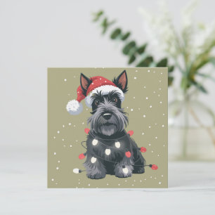 Honden Scottie Schotse Terrier Kersthond Moeder  Feestdagenkaart