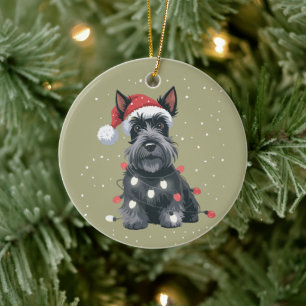 Honden Scottie Schotse Terriër Kersthond Moeder Keramisch Ornament