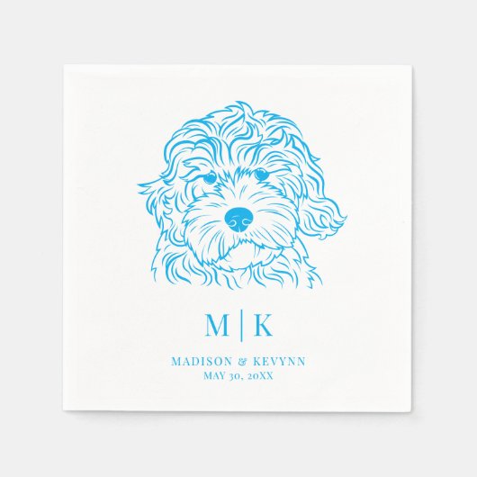 Honden servetten bruiloft (Voorkant)