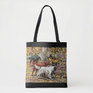 honden Setter Trio Black Tote Bag