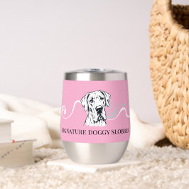 Honden show karakteristieke kwijl drank