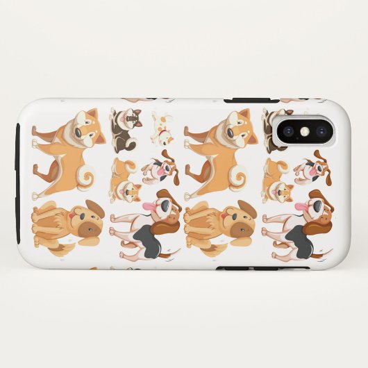 Honden, slappe oren, krullende staarten Case-Mate iPhone case