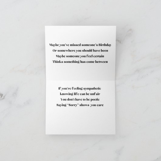 Honden ‘Sorry’ kaart (Binnen)