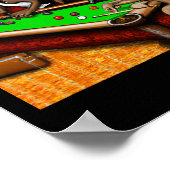 Honden spelen biljart poster (Hoek)