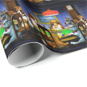 Honden spelen een spelletje poker cadeaupapier (Rol Hoek)