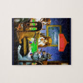 Honden spelen een spelletje poker legpuzzel (Horizontaal)