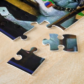 Honden spelen een spelletje poker legpuzzel (Zijkant)