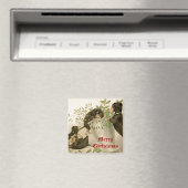 Honden spelen met Kerstmis maretak & heilige bes Magneet (Insitu (Vaatwasser))