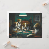 Honden spelen Poker (Animal Kaart Game) (Voorkant / Achterkant in situ)