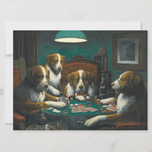 Honden spelen Poker (Animal Kaart Game) (Voorkant)