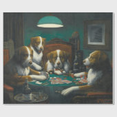 Honden spelen Poker (Animal Kaart Game) Cadeaupapier (Vlak)