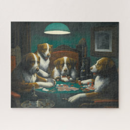 Honden spelen Poker (Animal Kaart Game) Legpuzzel