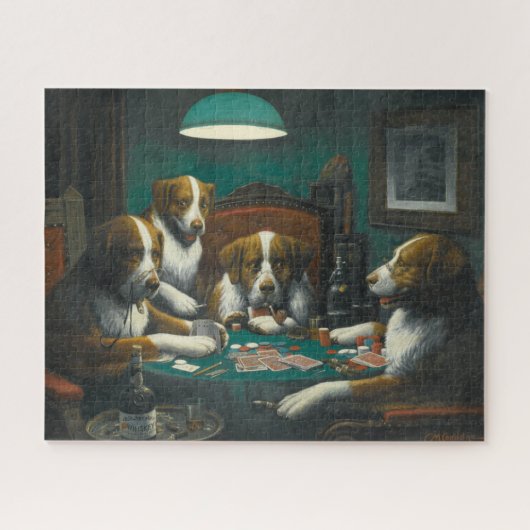 Honden spelen Poker (Animal Kaart Game) Legpuzzel (Horizontaal)