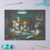Honden spelen Poker (Animal Kaart Game) Tissuepapier (Craft)
