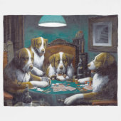 Honden spelen poker Cassius Marcellus Coolidge 189 Fleece Deken (Voorkant (Horizontaal))