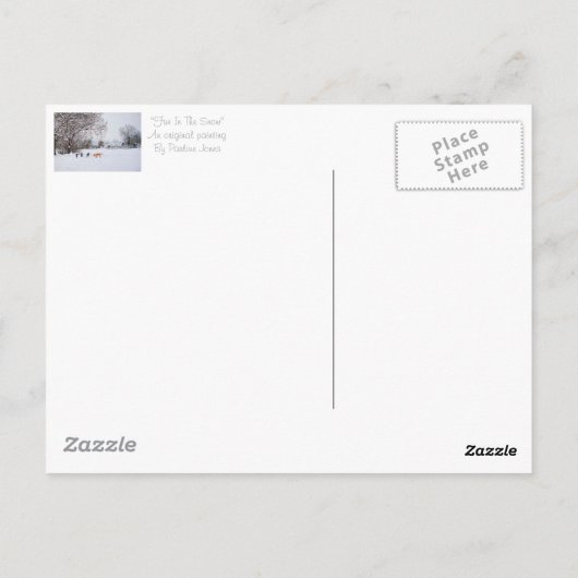 Honden spelen sneeuwscène landschap met Kerstmis Briefkaart (Achterkant)