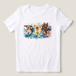 Honden spetteren Tri-Blend shirt