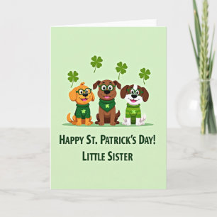 Honden St. Patrick's Day Nepgoud Foliekaart Kaart