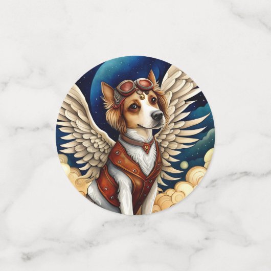 Honden Steampunk met vleugels Confetti (Kleine voorkant)