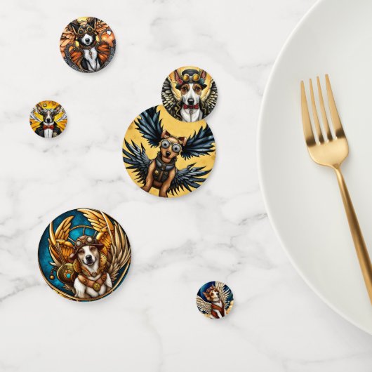 Honden Steampunk met vleugels Confetti (Groep)