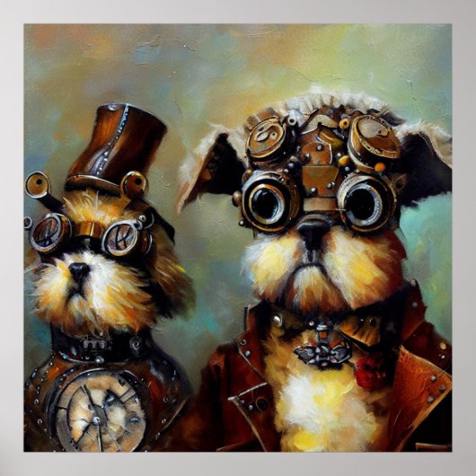 Honden Steampunk Poster (Voorkant)