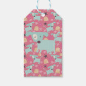 Honden, sterren en bloemen cadeaulabel (Voorkant)