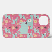 Honden, sterren en bloemen Case-Mate iPhone case (Achterkant (horizontaal))