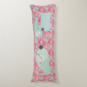 Honden, sterren en bloemen lichaamskussen (Voorkant Verticaal)