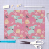 Honden, sterren en bloemen tissuepapier (Craft)