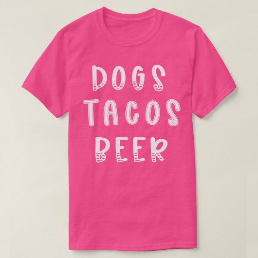 Honden Tacos Bier T-shirt (Design voorkant)