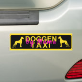 Honden taxi speciaal bumpersticker (Op auto)