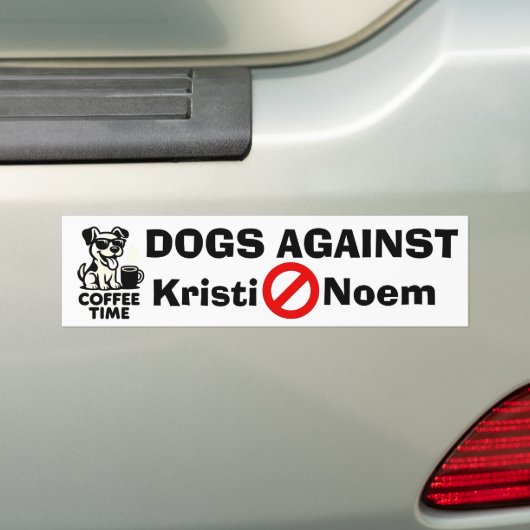 Honden Tegen Kristi Noem Bumpersticker (Op auto)