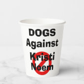 Honden Tegen Kristi Noem Papieren Beker (Achterkant)