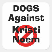 Honden Tegen Kristi Noem Sticker (Voorkant)
