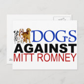 Honden tegen Mitt Romney Briefkaart (Voorkant / Achterkant)