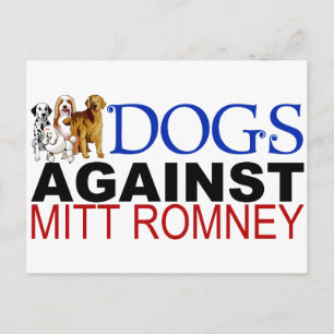 Honden tegen Mitt Romney Briefkaart