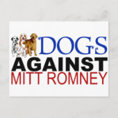 Honden tegen Mitt Romney Briefkaart (Voorkant)