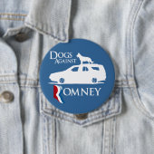 Honden tegen Mitt Romney.png Ronde Button 4,0 Cm (In situ)