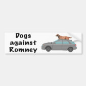 Honden tegen Romney Bumpersticker (Voorkant)