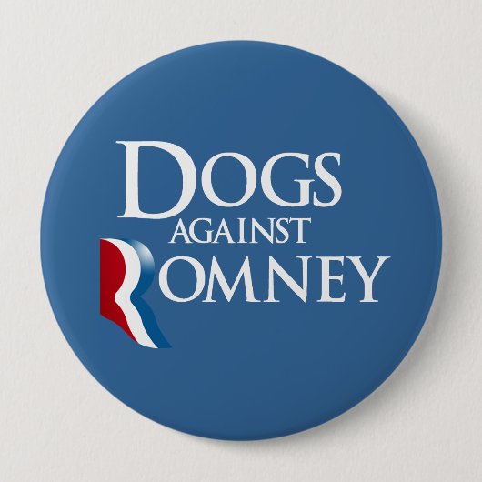 Honden tegen Romney.png Ronde Button 4,0 Cm (Voorkant)