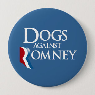 Honden tegen Romney.png Ronde Button 4,0 Cm