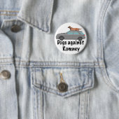 Honden tegen Romney Ronde Button 5,7 Cm (In situ)